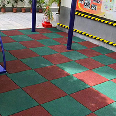 E-Purchasing Eco-Sport Interlocking Tiles Outdoor Rubber Flooring -500x500mm - 4 Pack, 66 SQR/Ft Coverage - Coal