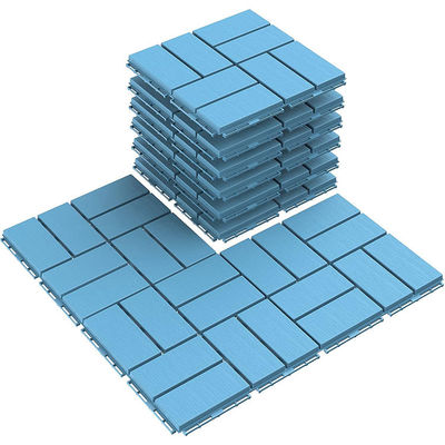 Recycled SBR Rubber And EPDM Rubber Outdoor Rubber Paver Tiles Outdoor Pavers, Interlocking Tiles: 24" X 24" X 3/4"