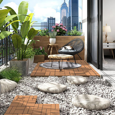 Outdoor Rubber Paver Tiles All Weather Use, Waterproof Pavers For Pool Balcony Backyard Porch, Yellow Color