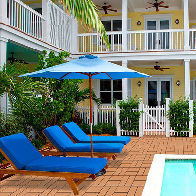 Outdoor Rubber Paver Tiles All Weather Use, Waterproof Pavers For Pool Balcony Backyard Porch, Yellow Color