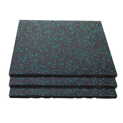 25mm 4pcs Eco Sports Outdoor Interlocking Tiles 20"X20"X1'' Thick Interlocking Rubber Gym Flooring