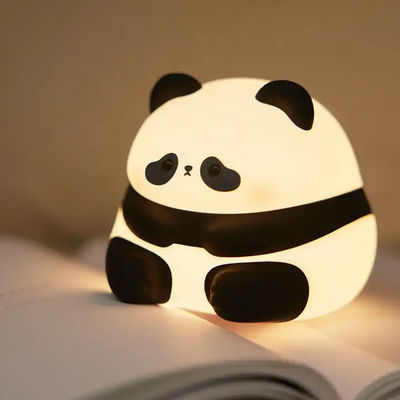 Cute Panda Led Light Usb Rechargeable Portable Night Lamp Touch Light kids table lamp Silicone Night Light For Kids