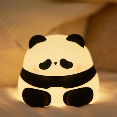 Cute Panda Led Light Usb Rechargeable Portable Night Lamp Touch Light kids table lamp Silicone Night Light For Kids