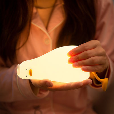 Babies Kids Silicone Animal Night Light With Charging Port 3 Level Dimmable Silicone LED Lying Flat Duck Lamp