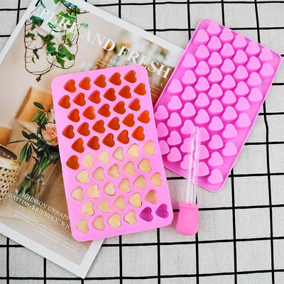 Baking Mold 55 Cavity Gummy Love Heart Chocolate Silicone Mold Fondant Tool Candy Eco Friendly Ice Cube Tray Chocolate