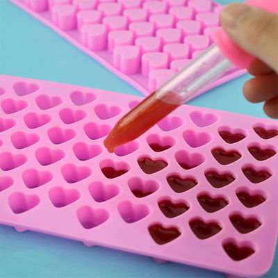Baking Mold 55 Cavity Gummy Love Heart Chocolate Silicone Mold Fondant Tool Candy Eco Friendly Ice Cube Tray Chocolate