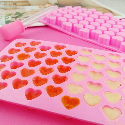 Baking Mold 55 Cavity Gummy Love Heart Chocolate Silicone Mold Fondant Tool Candy Eco Friendly Ice Cube Tray Chocolate