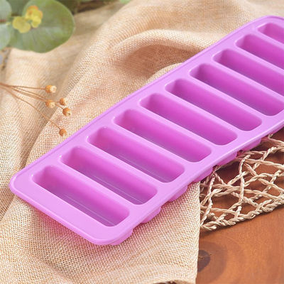 Long Strips Silicone Mold Heart Shaped Cookie Mold 10 Cavity Chocolate Molds Ice Cube Tray Jelly Cake Candy Baking