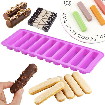 Kitchen Silicone Chocolate Molds Non Stick For Cookies Candy Crayon Candle Soap Ice Cube Tray Set Of 2 Purple