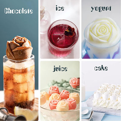 silicone rose ice mold 3 Diamond Ice Ball Maker Easy Release Large Ice Cube Form For Chilled Cocktails Whiskey Juice
