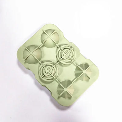 Creative Silicone Mold Rose Diamond Ball Release Flexible Silicone Ice Cube Tray With Lid