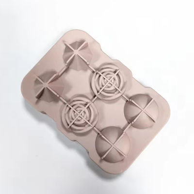 Creative Silicone Mold Rose Diamond Ball Release Flexible Silicone Ice Cube Tray With Lid