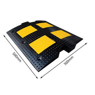 50mm Large Rubber Mats Traffic Calming Recycled Black Rubber Speed Cushions