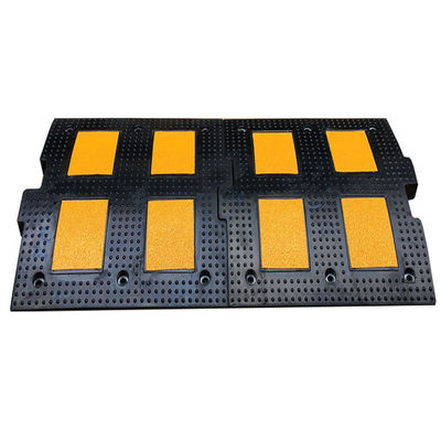 50mm Large Rubber Mats Traffic Calming Recycled Black Rubber Speed Cushions