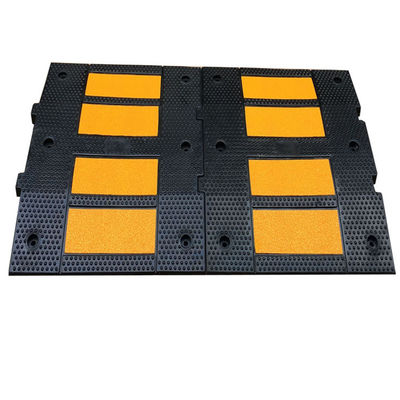 50mm Large Rubber Mats Traffic Calming Recycled Black Rubber Speed Cushions