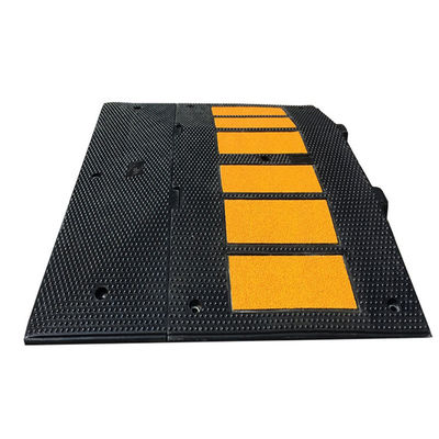 50mm Large Rubber Mats Traffic Calming Recycled Black Rubber Speed Cushions