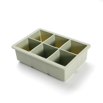 Large Square Ice Cube Tray With Lid Easy Release Reusable Ice Cubes For Soup Freezer Wine Juice