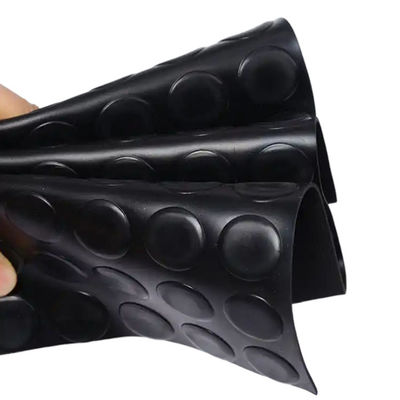 E-Purchasing 3mm Thick Rubber Floor Rubber Mat 16.4 X 3.3 Fts Rubber Stall Mats Heavy Duty Coin-Grip Pattern