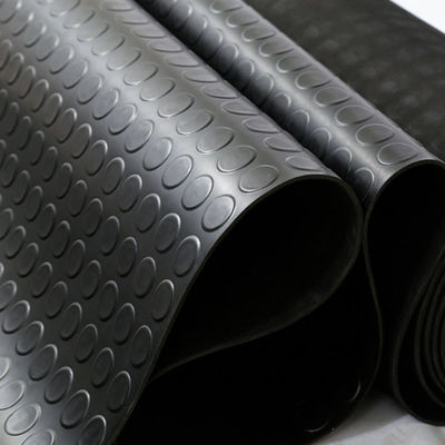 E-Purchasing 3mm Thick Rubber Floor Rubber Mat 16.4 X 3.3 Fts Rubber Stall Mats Heavy Duty Coin-Grip Pattern