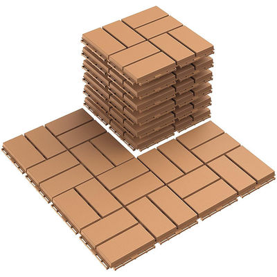 Recycled SBR Rubber And EPDM Rubber Outdoor Rubber Paver Tiles Outdoor Pavers, Interlocking Tiles: 24" X 24" X 3/4"