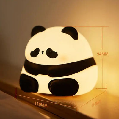 Cute Panda Led Light Usb Rechargeable Portable Night Lamp Touch Light kids table lamp Silicone Night Light For Kids